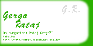 gergo rataj business card